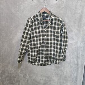 Pendleton "Sir Pendleton" Men's Small Brown Beige Plaid 100% Wool Shirt